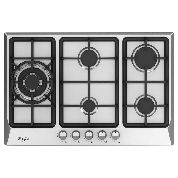 CUBIERTA WHIRLPOOL GAS 76 CM ACERO