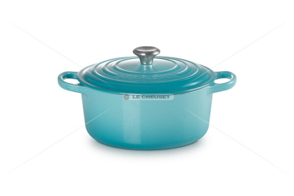 COCOTTE REDONDA 22CM AZUL CARIBE LE CREUSET