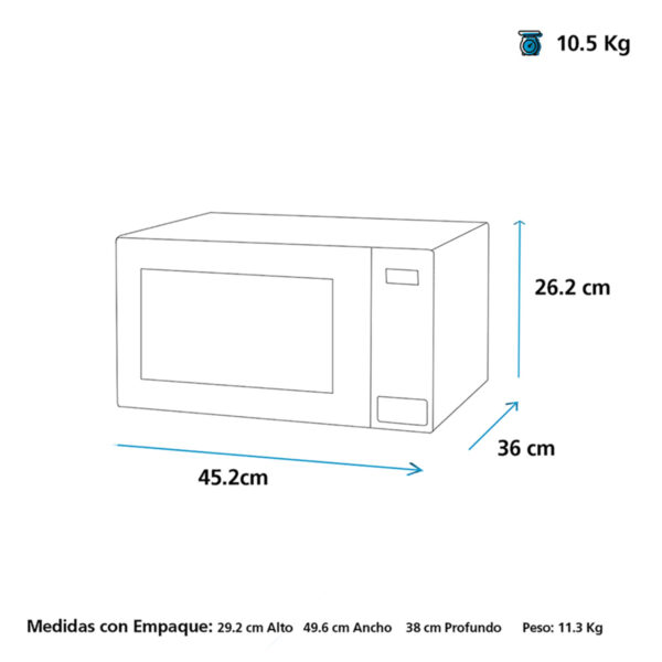 MICROONDAS 0.7 CUFT GE ESPEJO